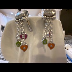 Brighton earrings with trio of heart dangles